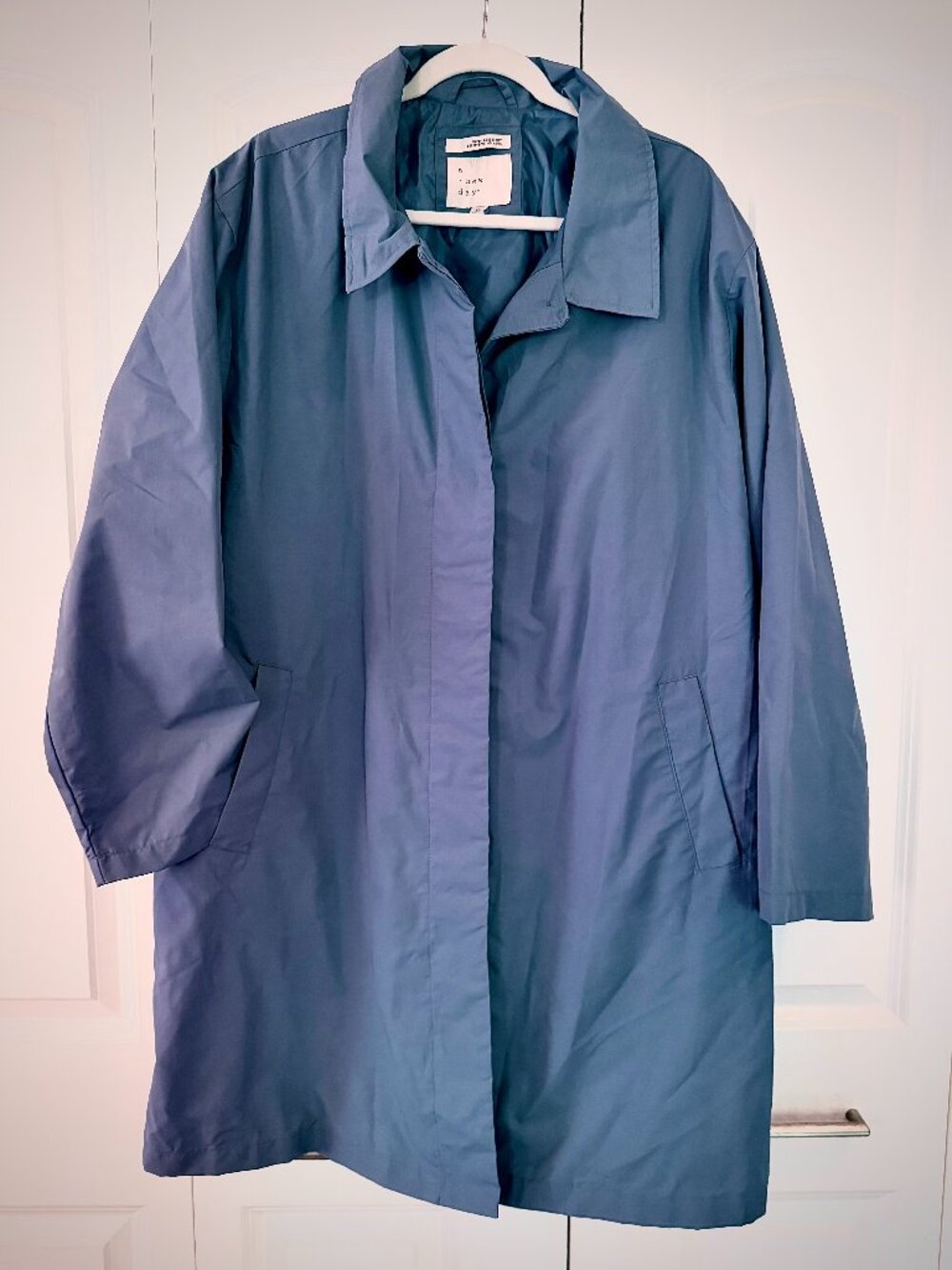 A New Day Water Resistant Trench | Slate Blue | XL | Made from Recycle Material